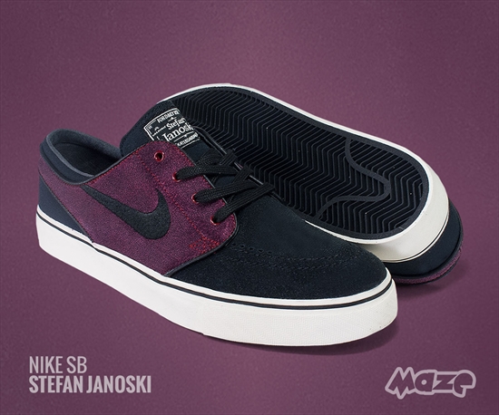 janoski preto e vermelho